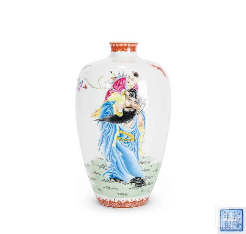 Lot822 民国 粉彩福在眼前赏瓶 - 图9